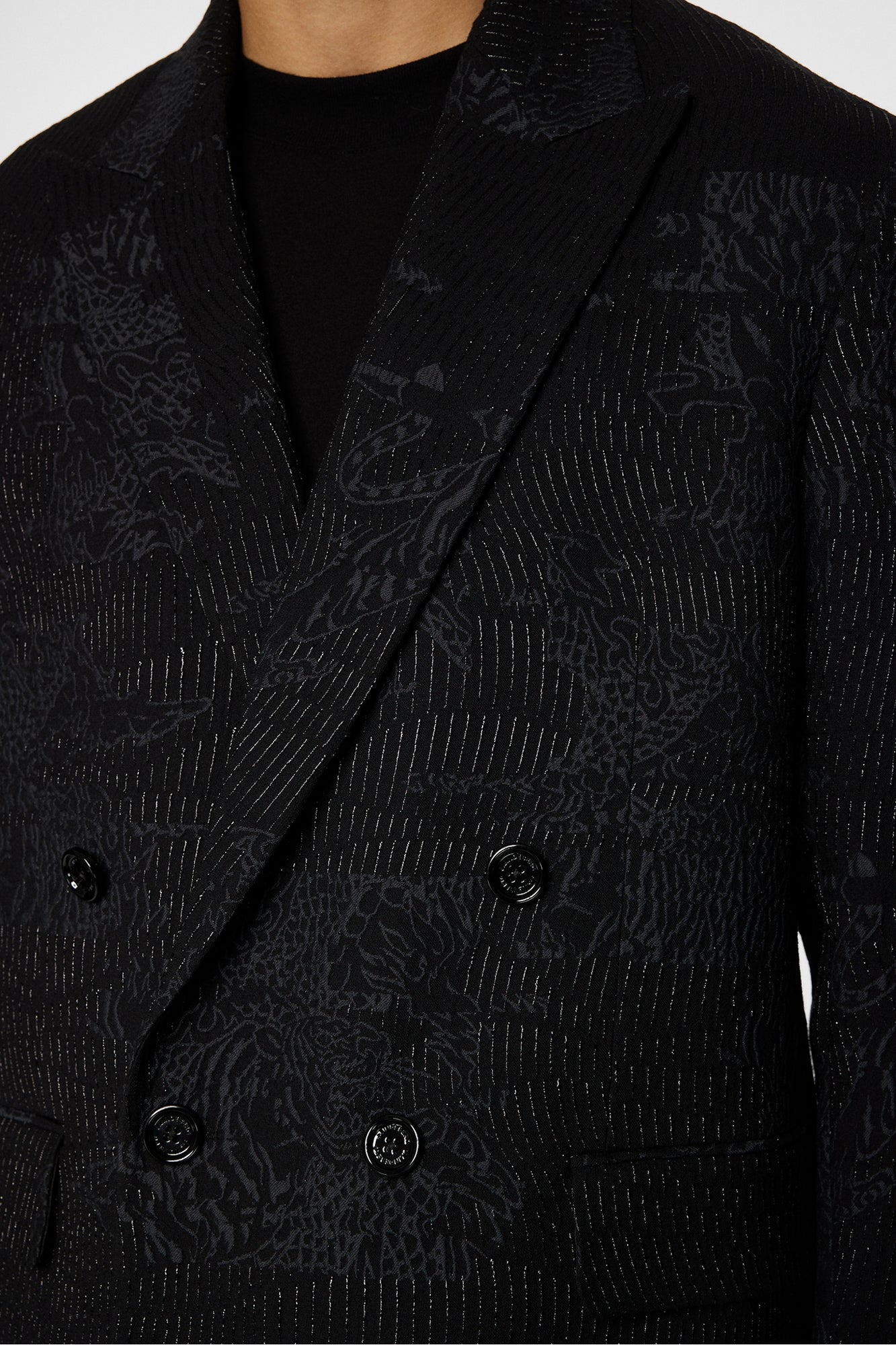 Men | David U Jacquard Blazer | Black