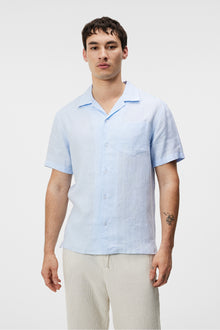 Men | Elio Linen Melange Shirt | Chambray Blue