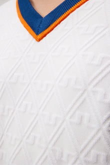 Men | Finely Knitted Sweater | White