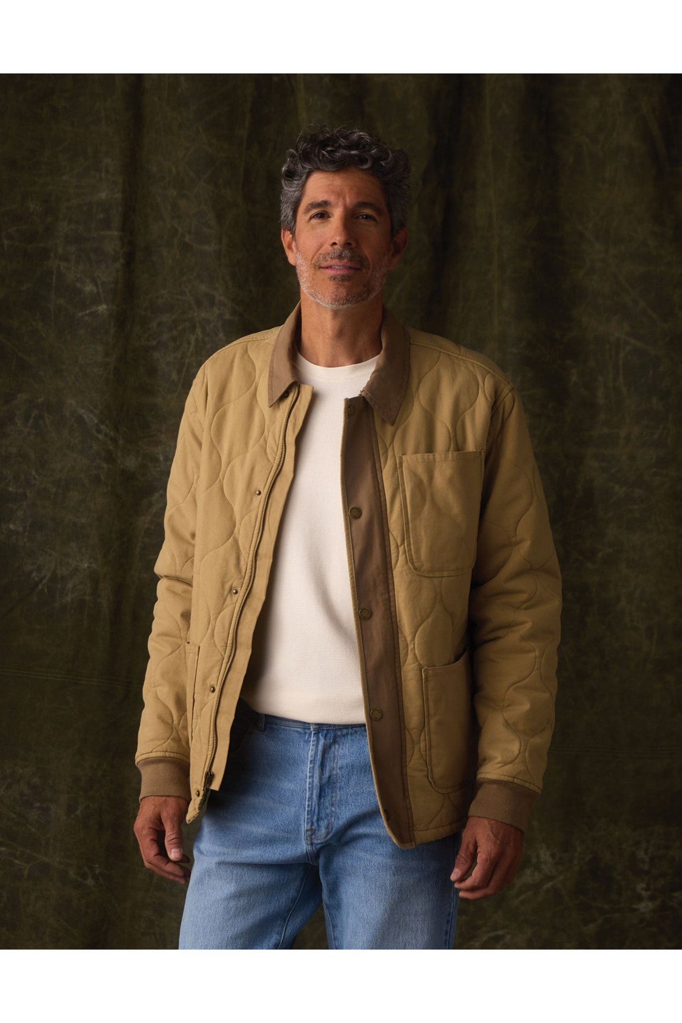 Men | James Canvas Liner Jacket | Tan/Cedar