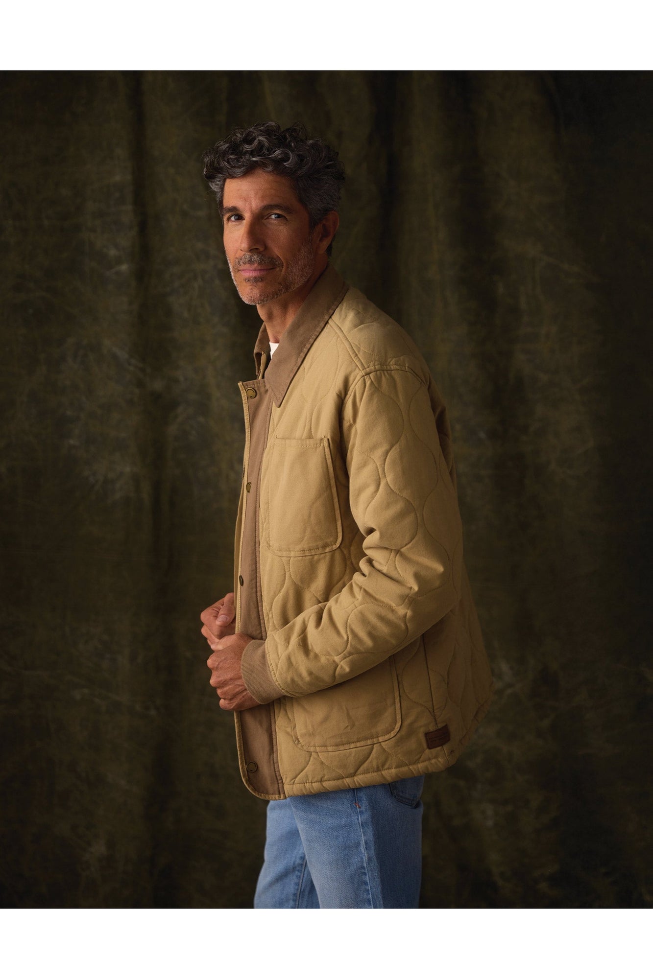 Men | James Canvas Liner Jacket | Tan/Cedar