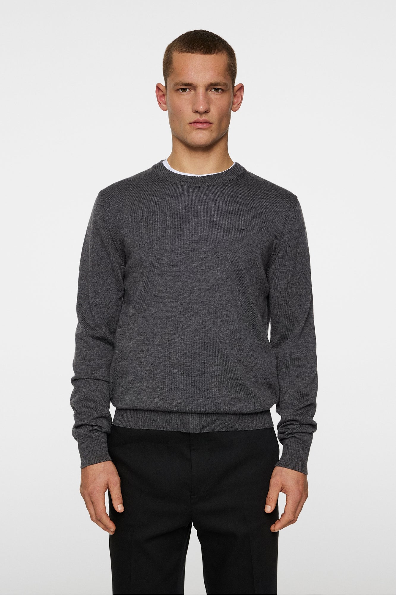 Men | Keane Merino Creneck | Lava Smoke Melange