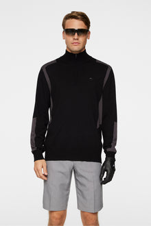 Men | Kendrick Knitted Zip Sweater | Black
