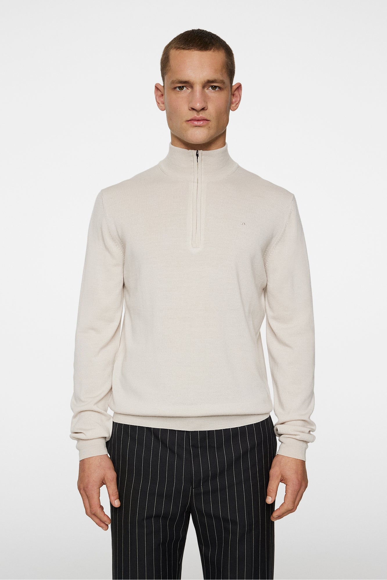 Men | Kiyan Merino Quarter Zip | Moonbeam