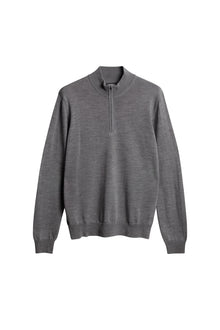 Men | Kiyan Quarter Zip Sweater | Mid Grey Melange