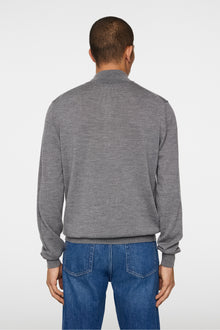 Men | Kiyan Quarter Zip Sweater | Mid Grey Melange