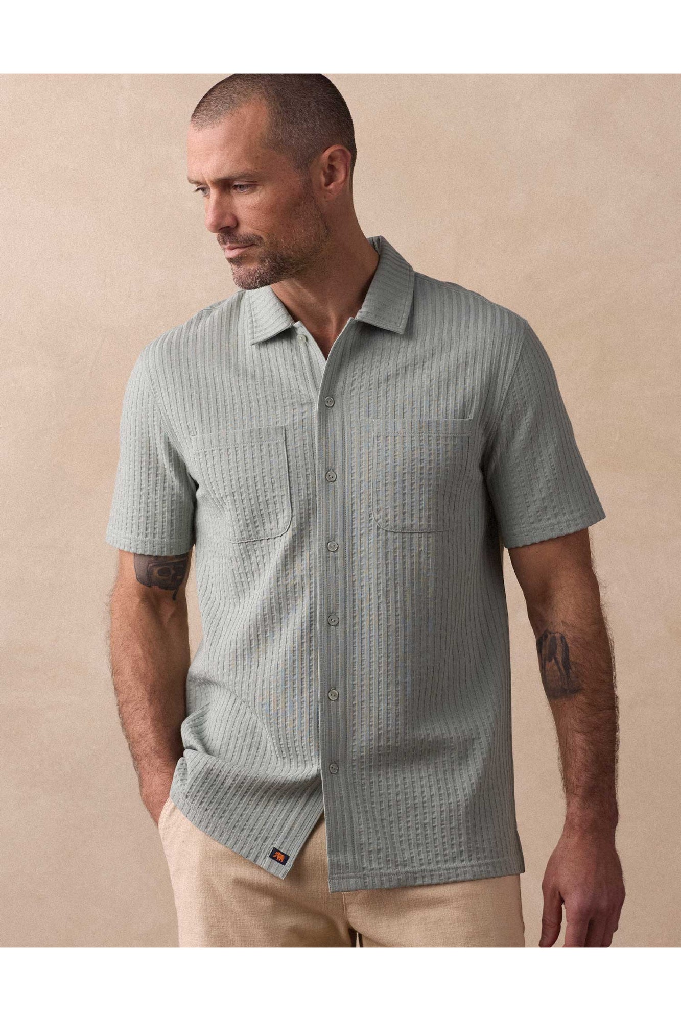 Men | Knit Getaway Button Up | Juniper