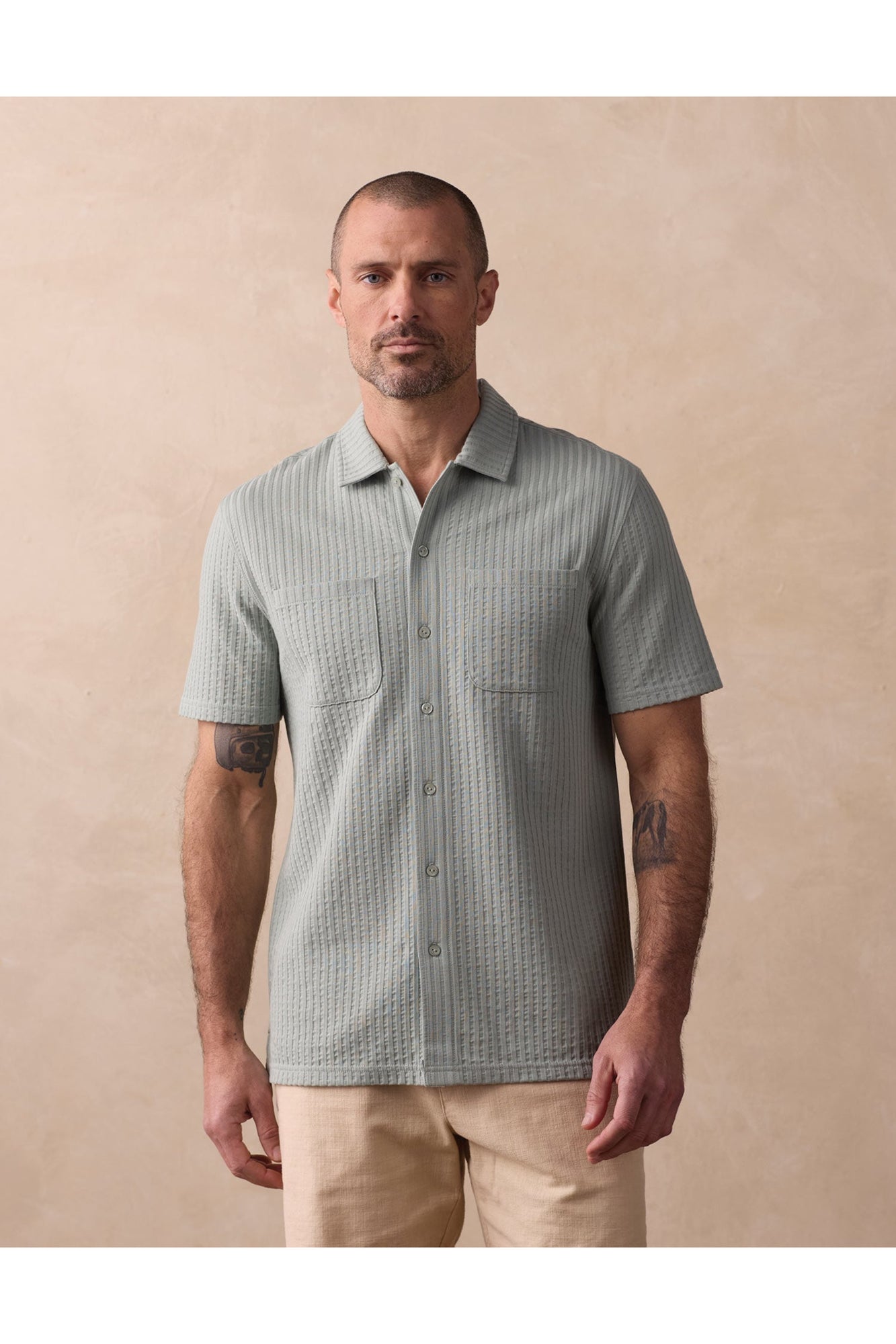 Men | Knit Getaway Button Up | Juniper