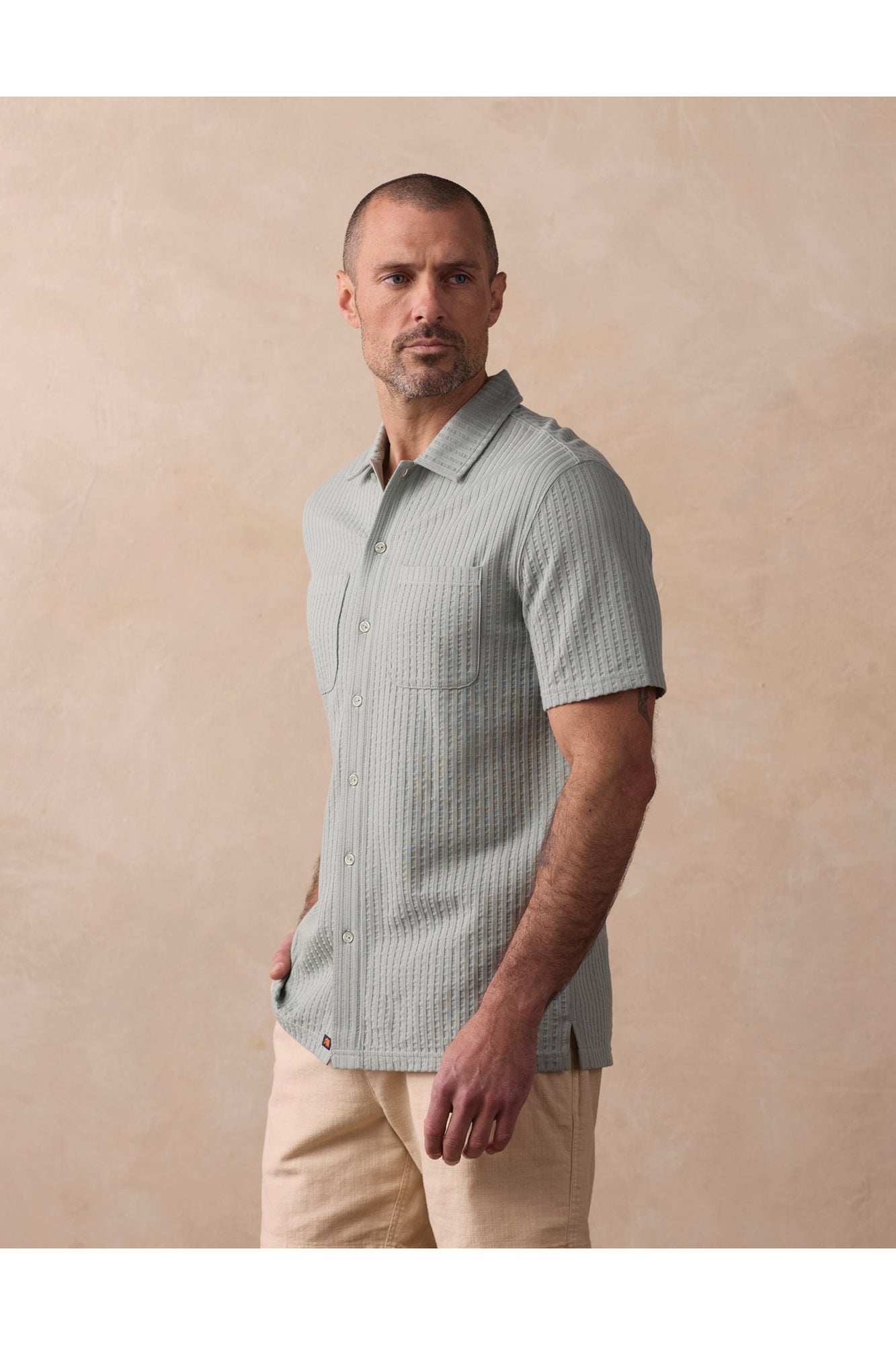 Men | Knit Getaway Button Up | Juniper