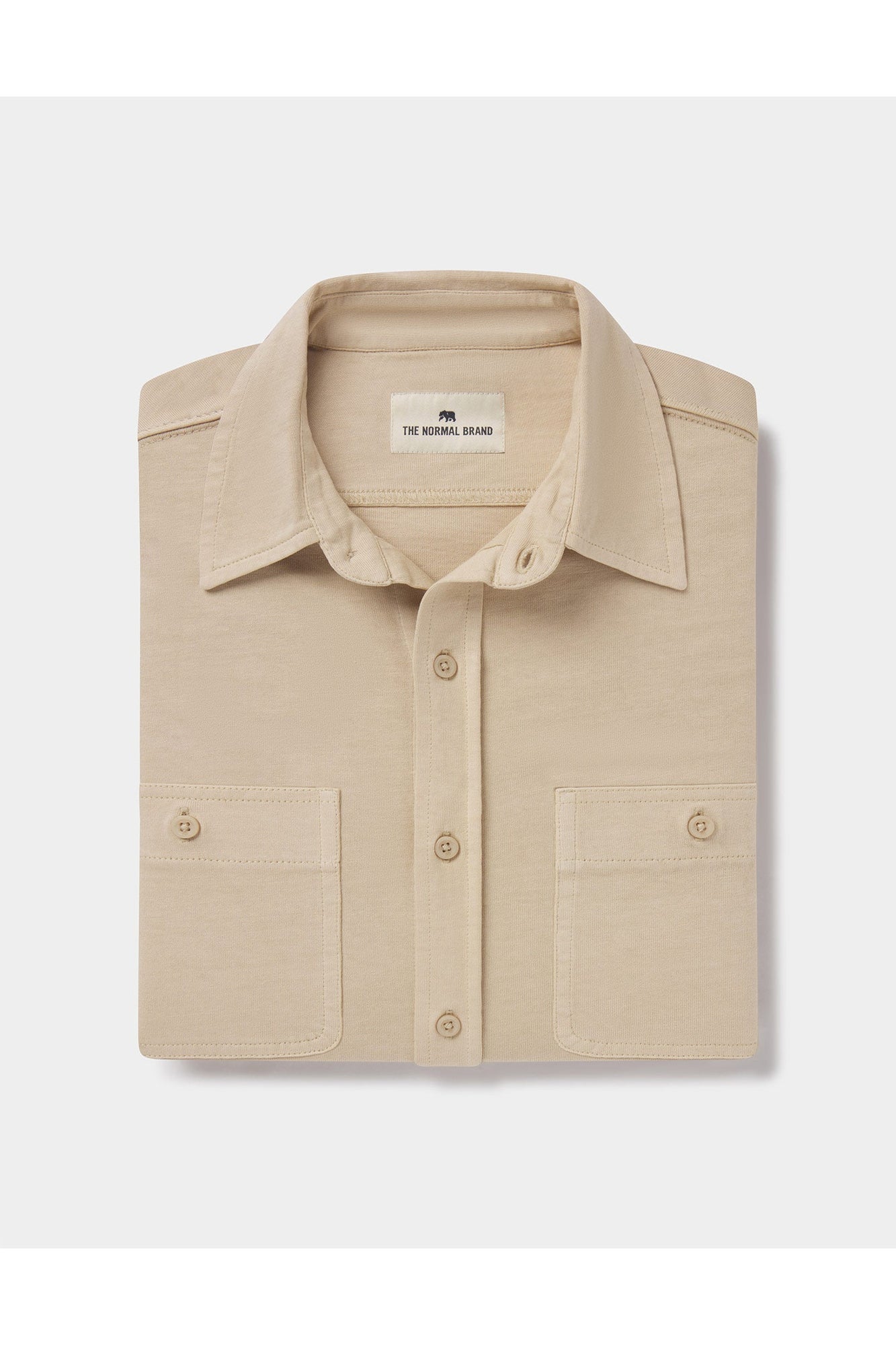 Men | Lennox Jersey Button Up | Oat