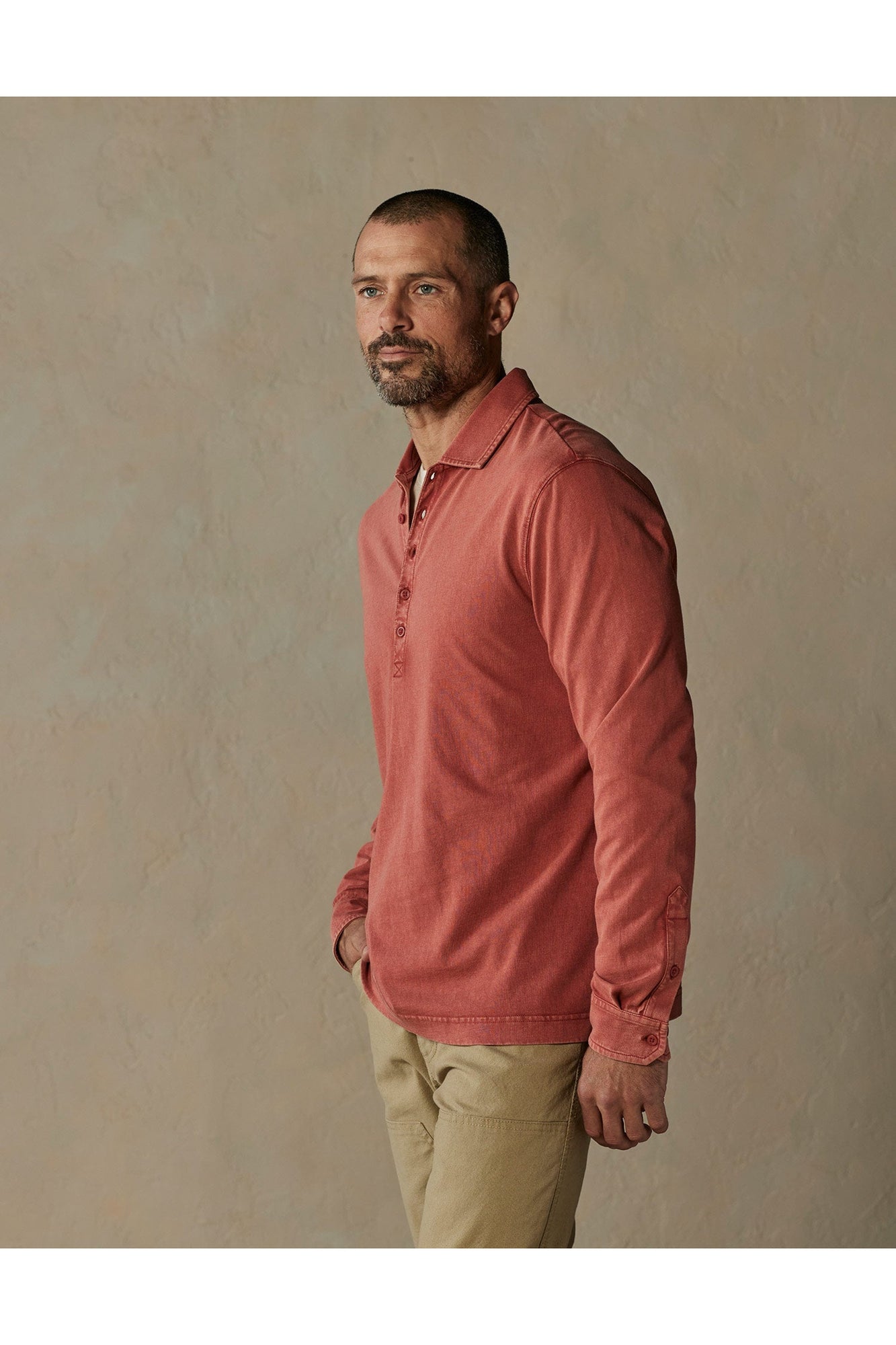 Men | Lennox Jersey Polo | Scarlet