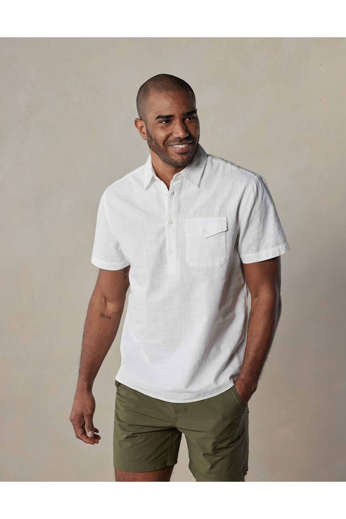 Men | Lived-In Cotton Popover | White