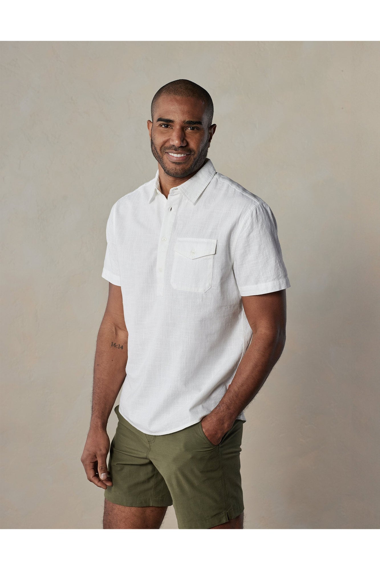 Men | Lived-In Cotton Popover | White