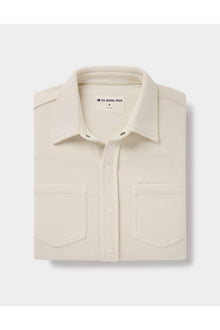 Men | Loop Terry Button Up | Ecru