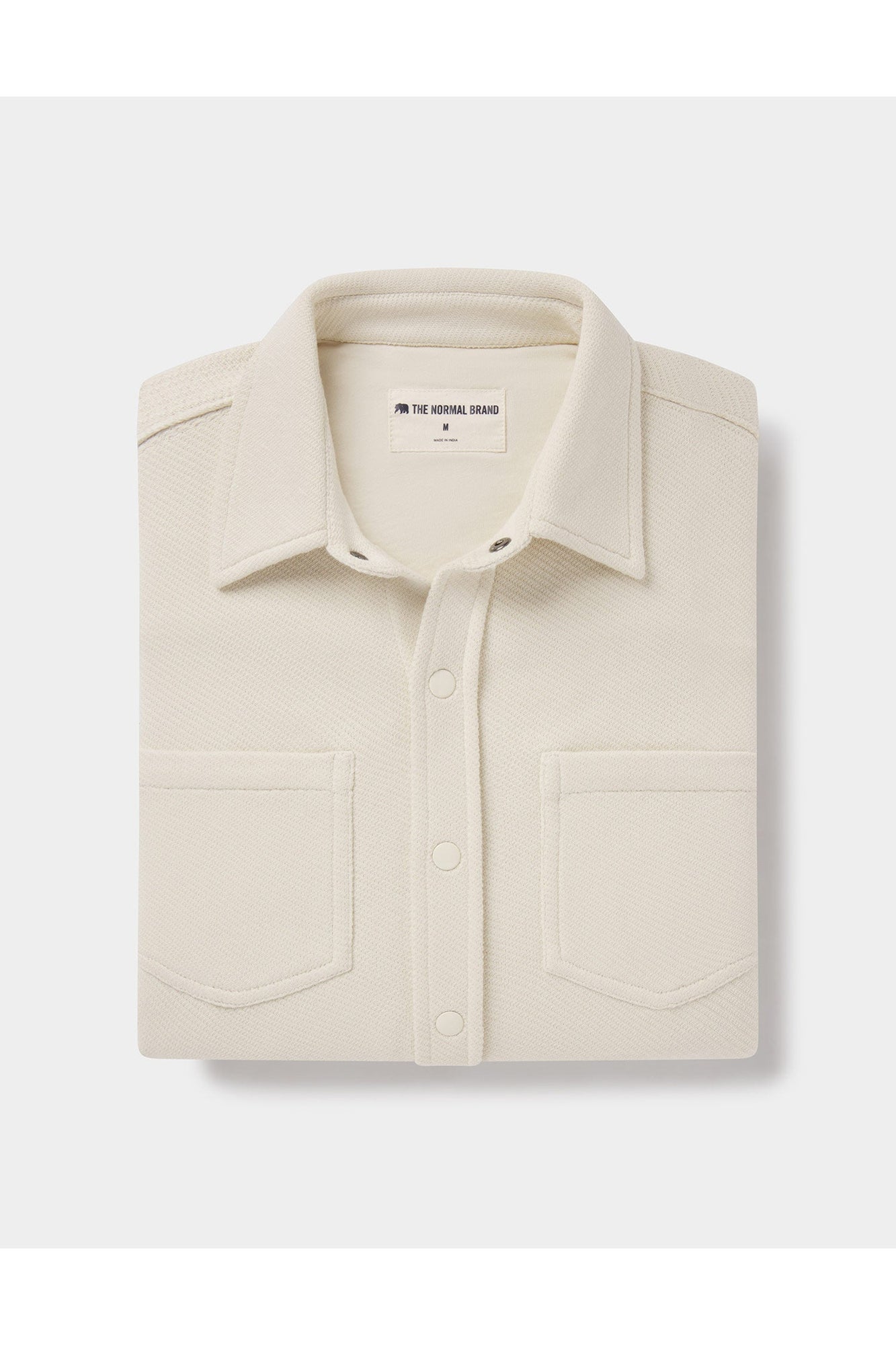 Men | Loop Terry Button Up | Ecru