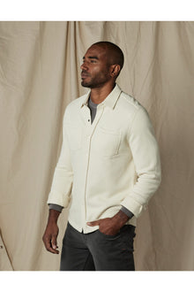 Men | Loop Terry Button Up | Ecru
