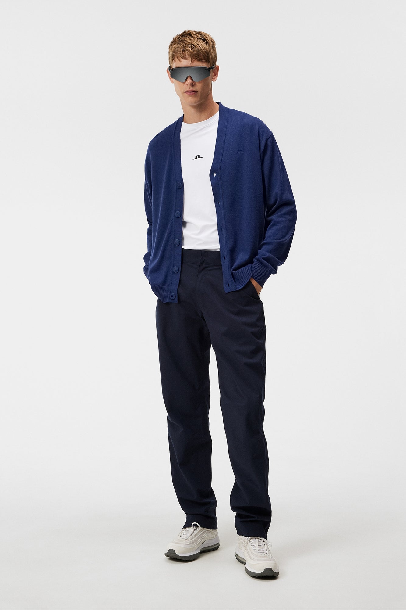 Men | Lucas Knitted Cardigan | Estate Blue