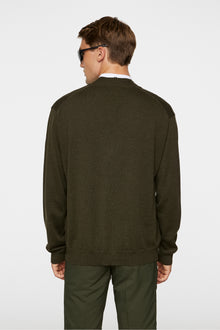Men | Lucas Knitted Cardigan | Forest Green