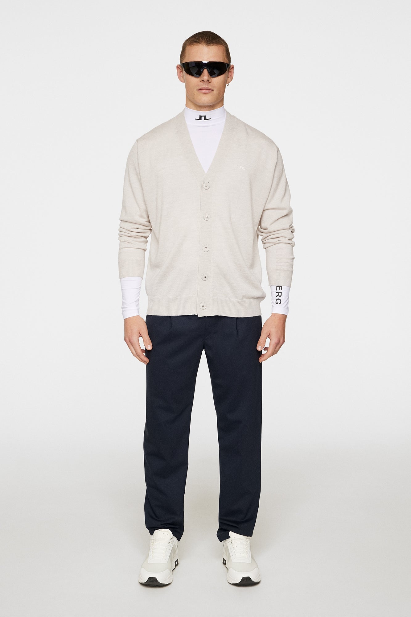 Men | Lucas Knitted Cardigan | Moonbeam