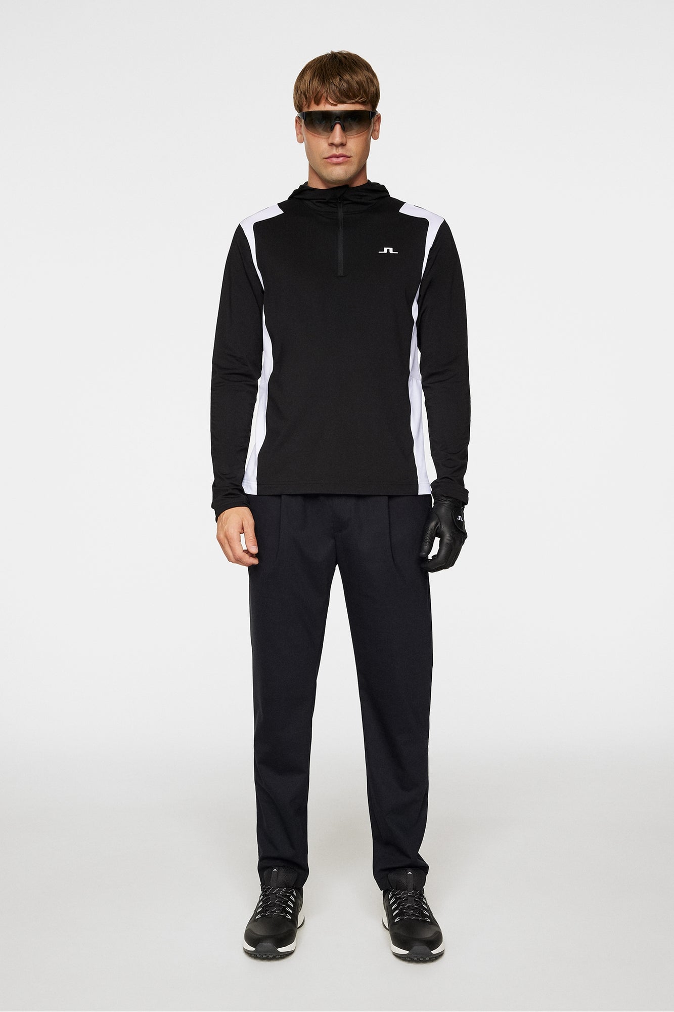 Men | Lukas Quarter Zip Hood | Black