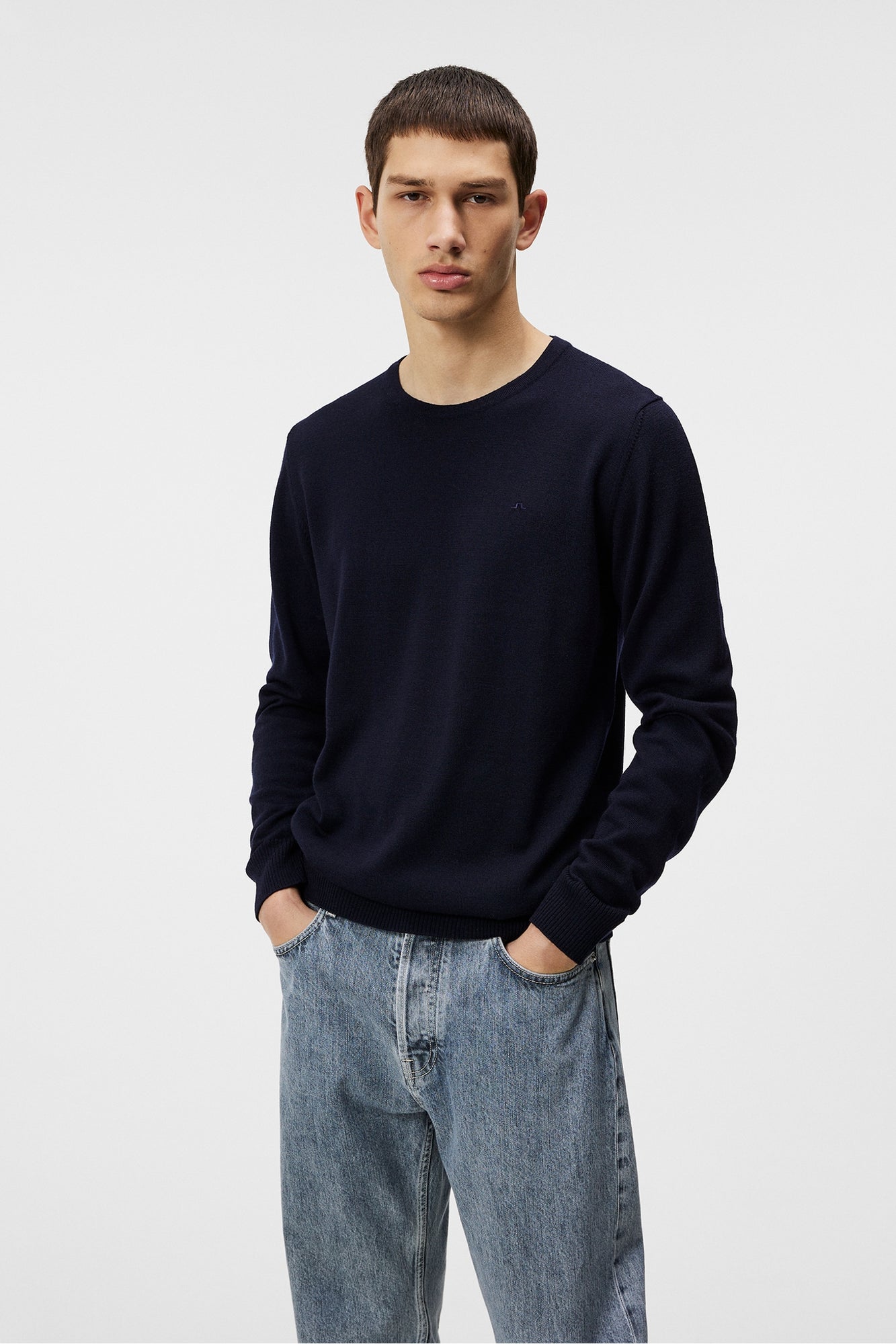 Men | Lyle Merino Creneck Sweater | Navy