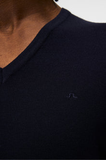 Men | Lymann Merino V-Neck Sweater | Navy