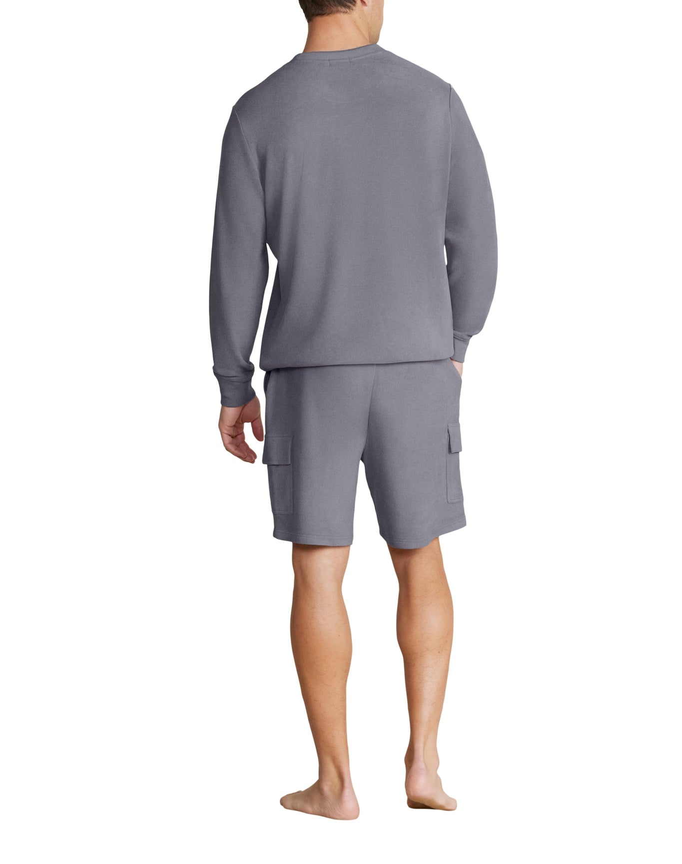 Men | MC s Brushed Fleece Split Neck Pullover | Coal