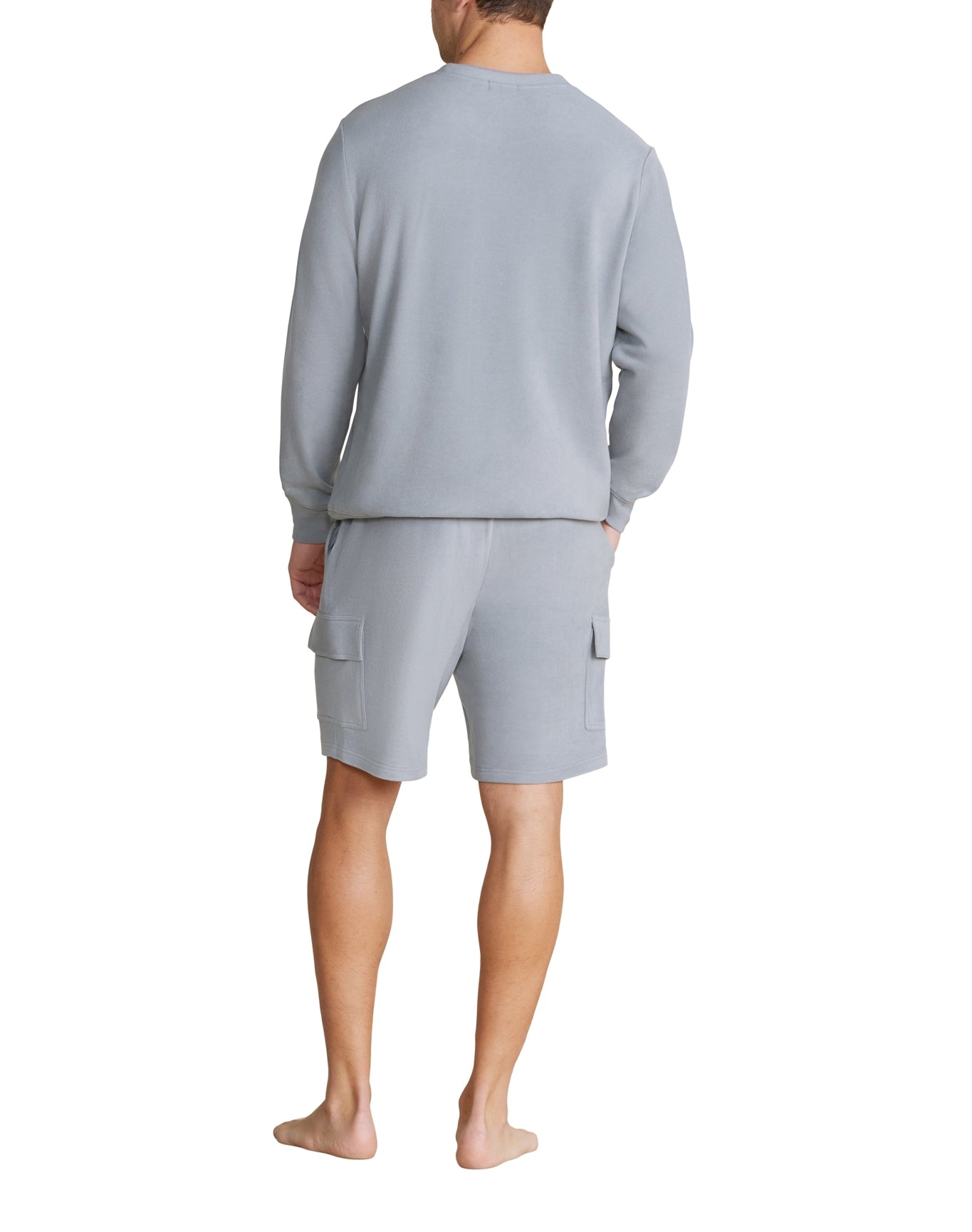 Men | MC s Brushed Fleece Split Neck Pullover | Moonbeam