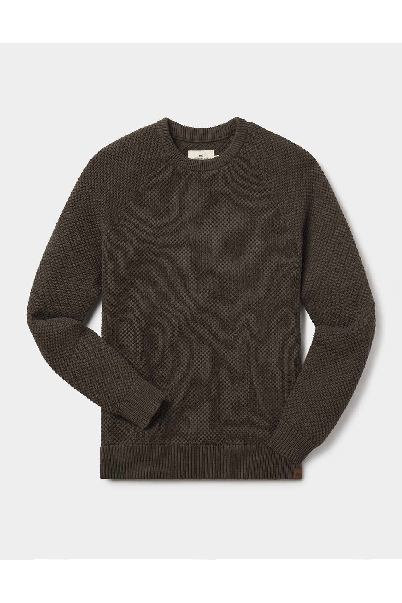 Men | Moss Stitch Crew | Oakmoss