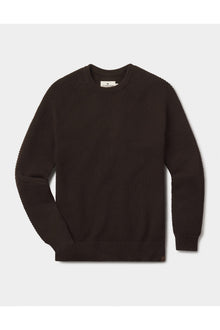 Men | Moss Stitch Crew | Umber