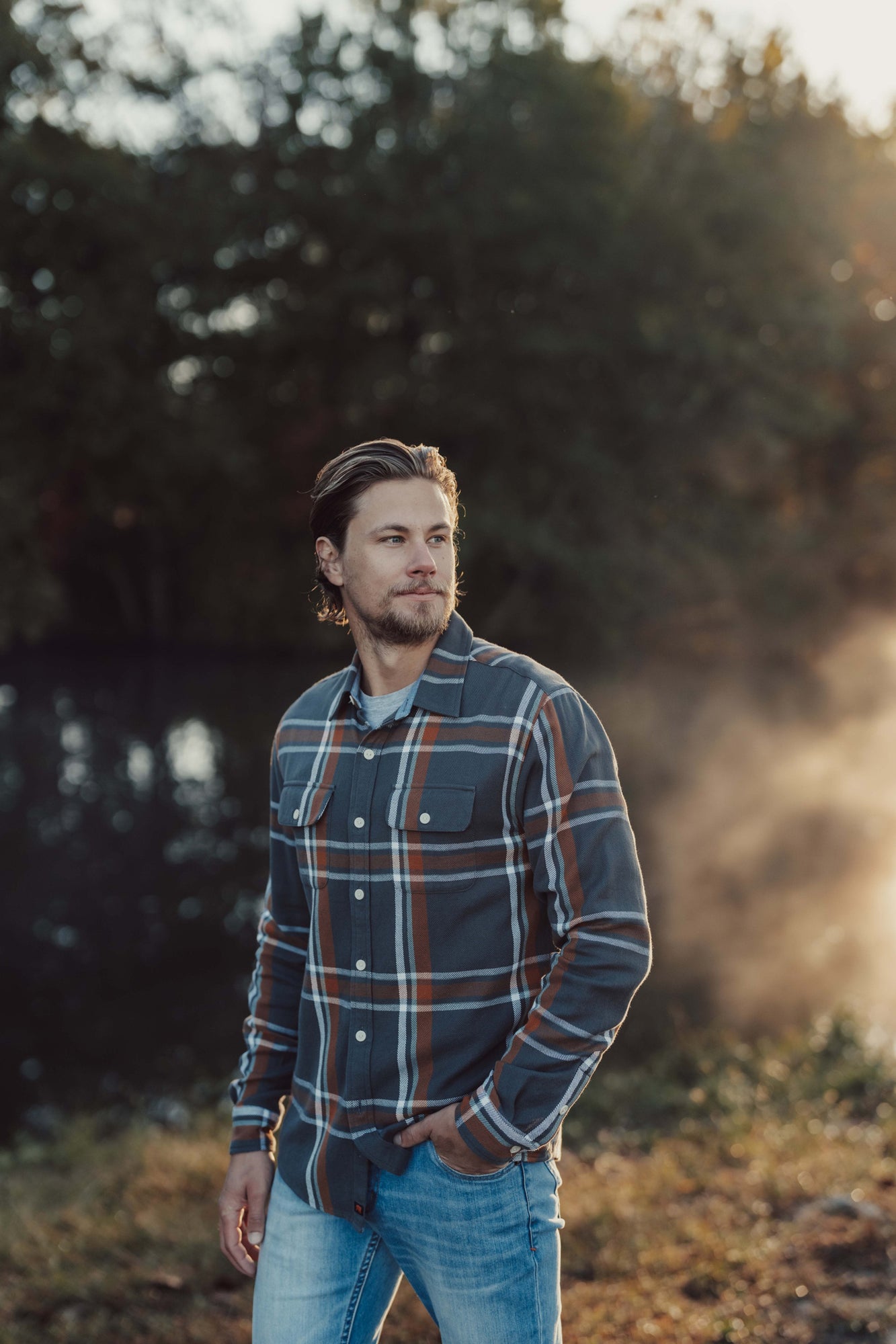 Men | Mountain Overshirt | Charcoal Plaid
