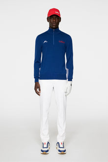 Men | Nathaniel Half Zip Sweater | Estate Blue