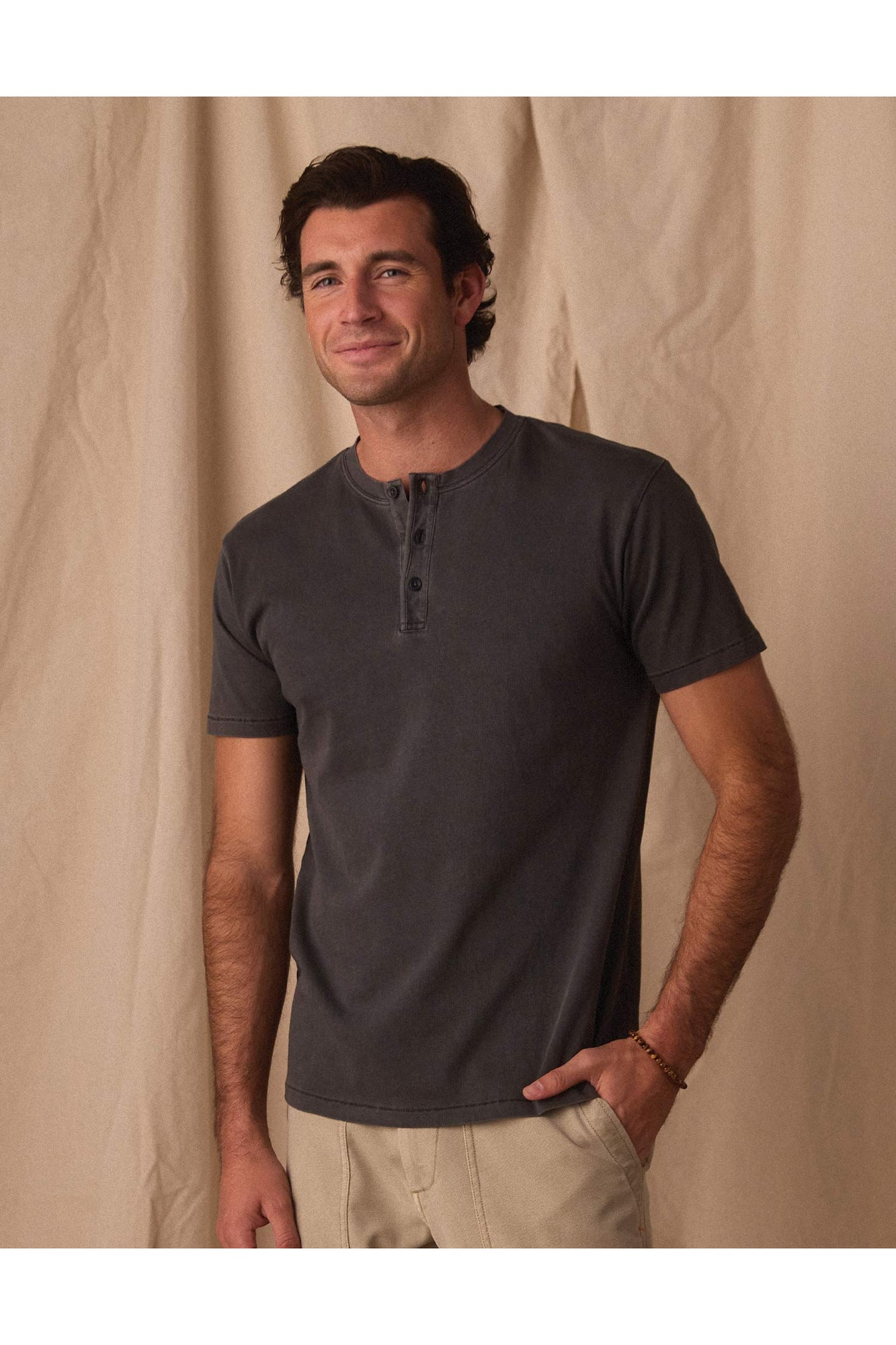 Men | Normal Jersey Henley | Shadow