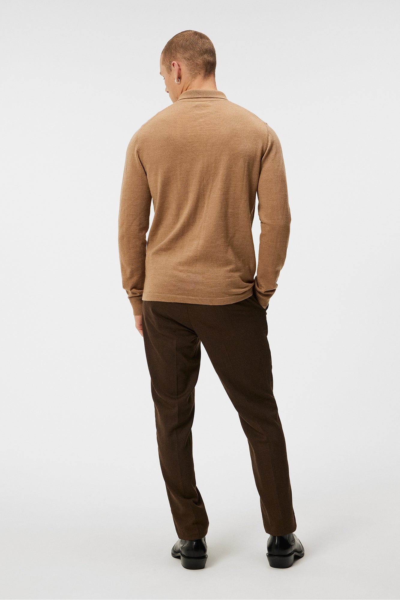 Men | Nyle Merino Zip Cardigann | Chipmunk Melange