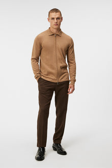 Men | Nyle Merino Zip Cardigann | Chipmunk Melange