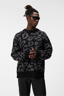 Men | Olive Creneck Knit | Black