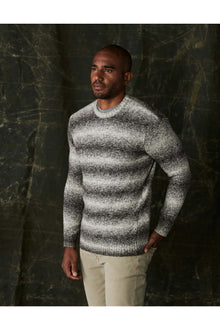 Men | Ombre Crewneck Sweater | Ash