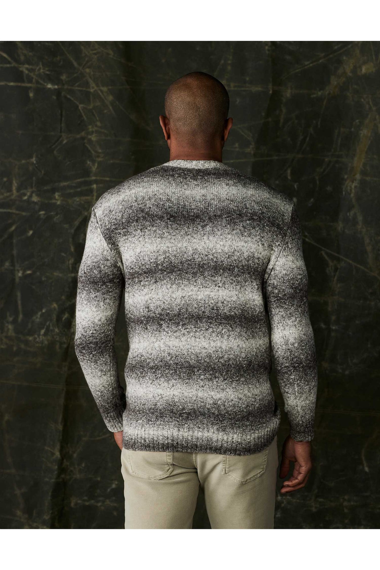Men | Ombre Crewneck Sweater | Ash
