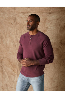Men | Puremeso Everyday Henley | Wine
