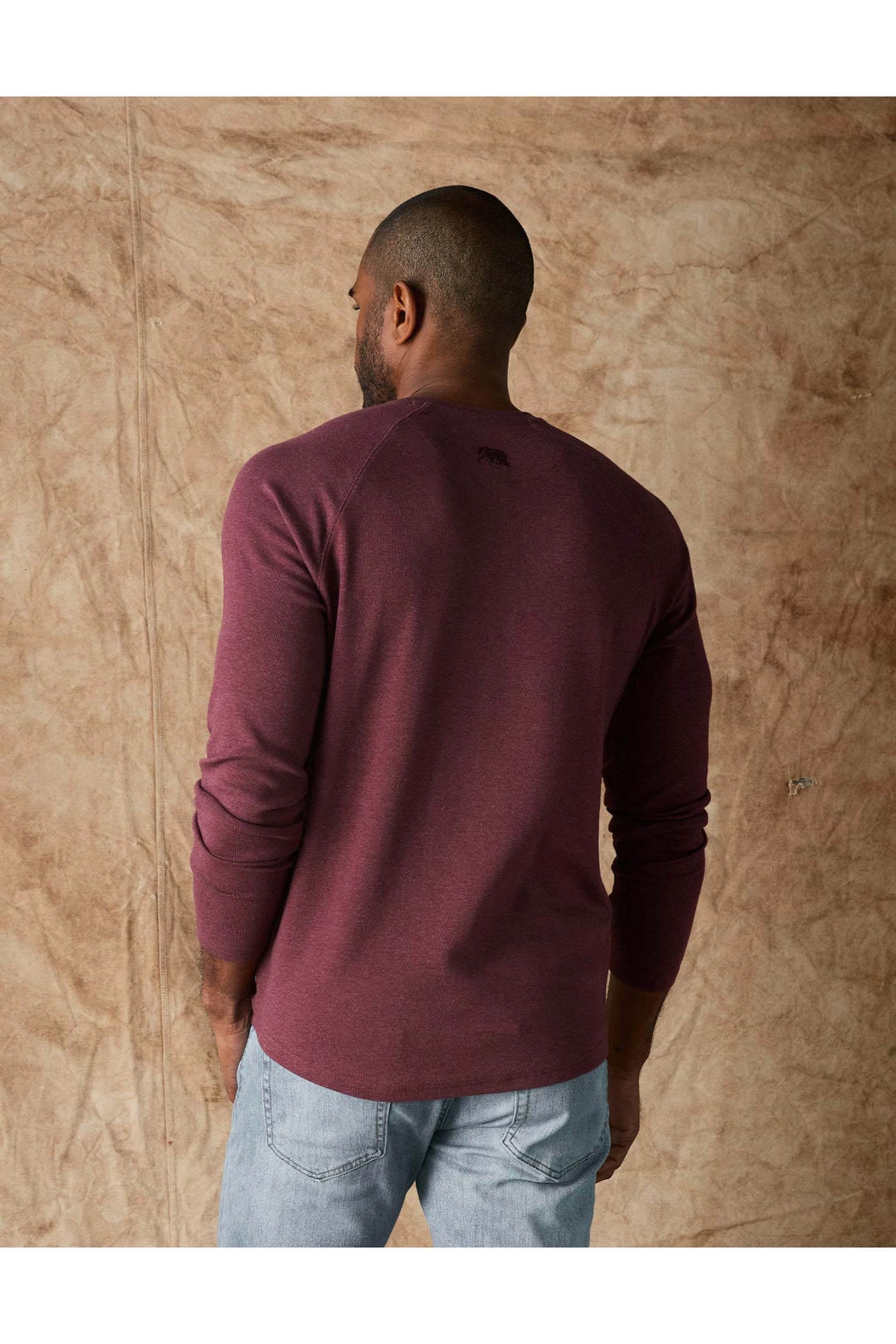 Men | Puremeso Everyday Henley | Wine