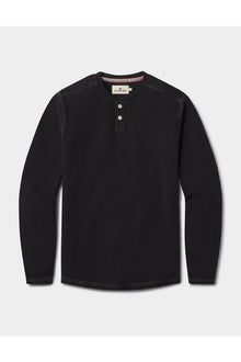 Men | Puremeso Two Button Henley | Black