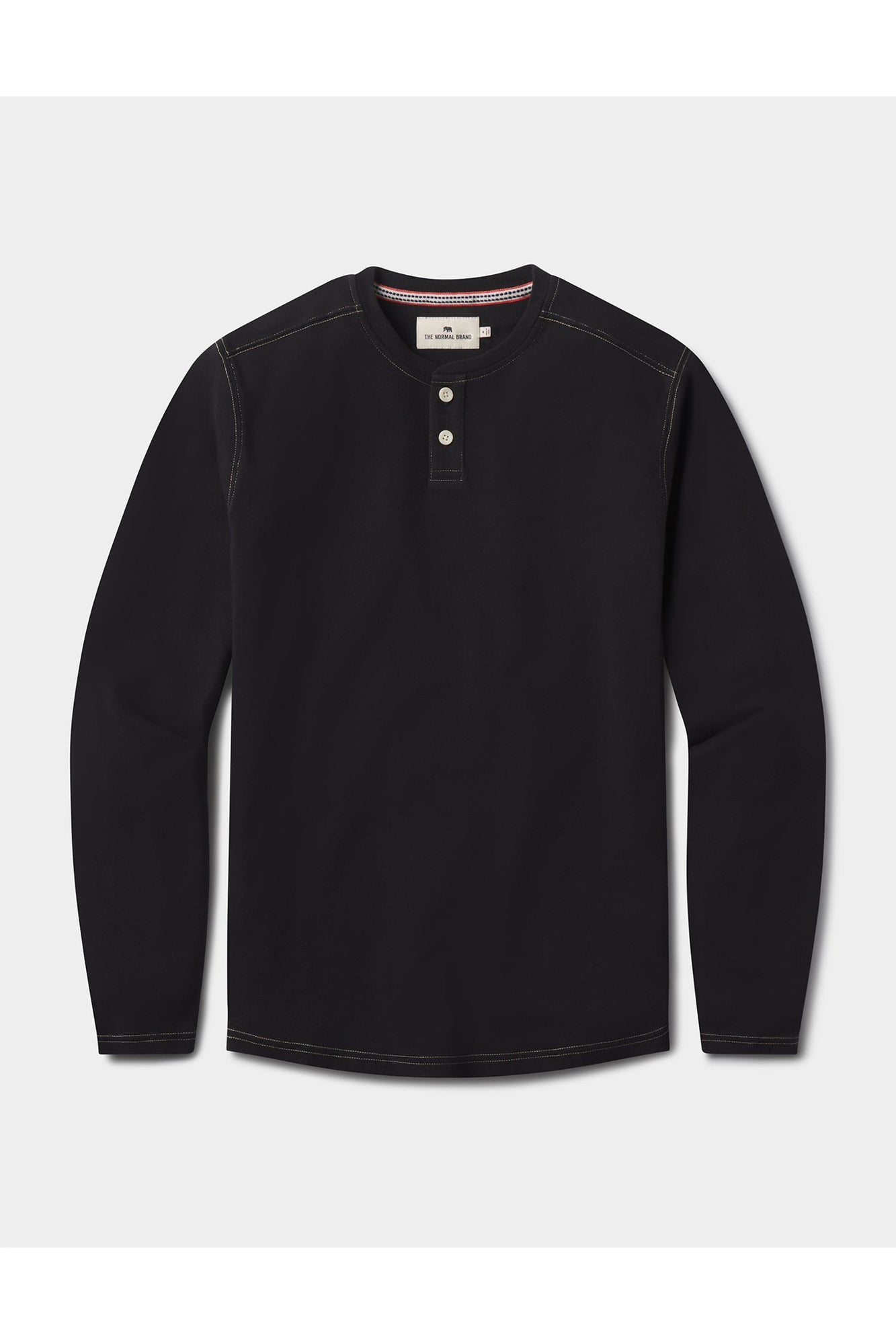 Men | Puremeso Two Button Henley | Black