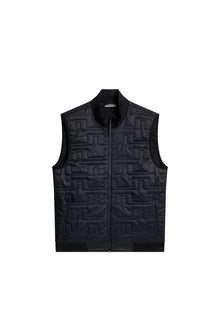 Men | Quilt Hybrid Vest | Black