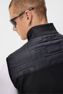 Men | Quilt Hybrid Vest | Black
