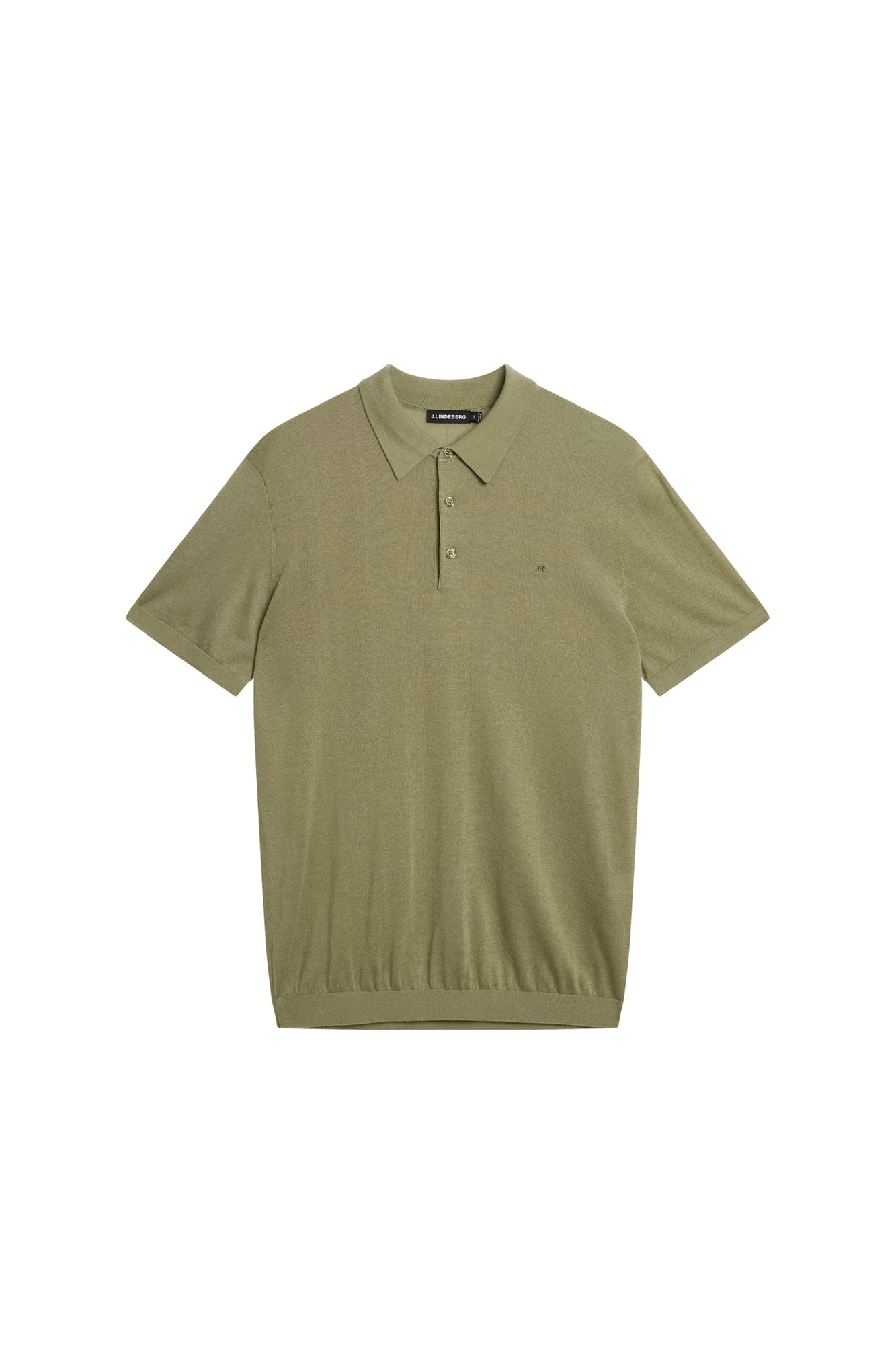 Men | Ridge Lyocell Silk Polo | Oil Green