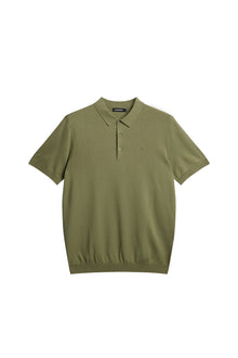 Men | Ridge Rayon Silk Polo | Oil Green
