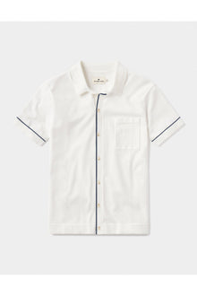 Men | Robles Knit Button Down | White-Navy