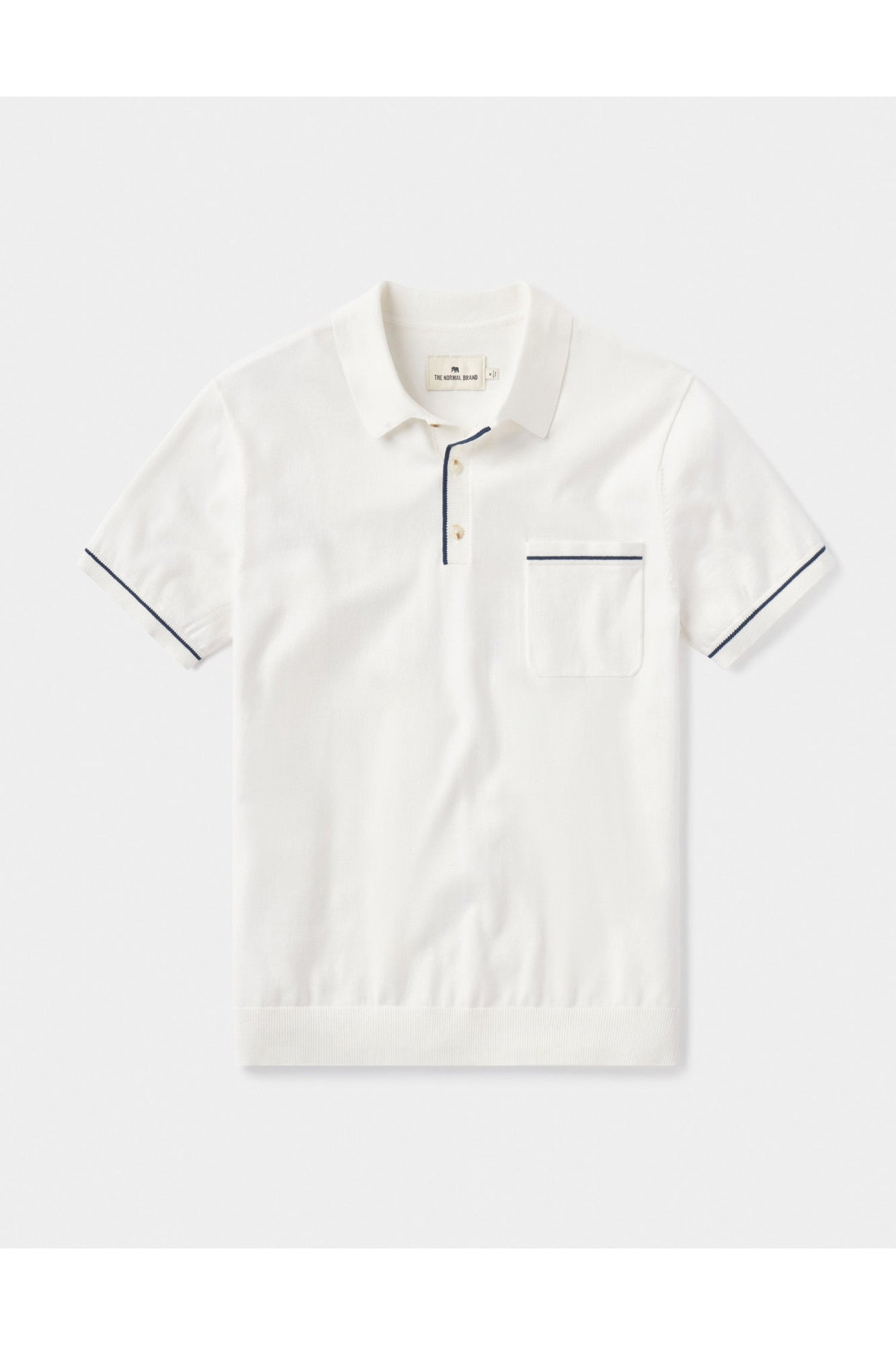 Men | Robles Knit Polo | White-Navy