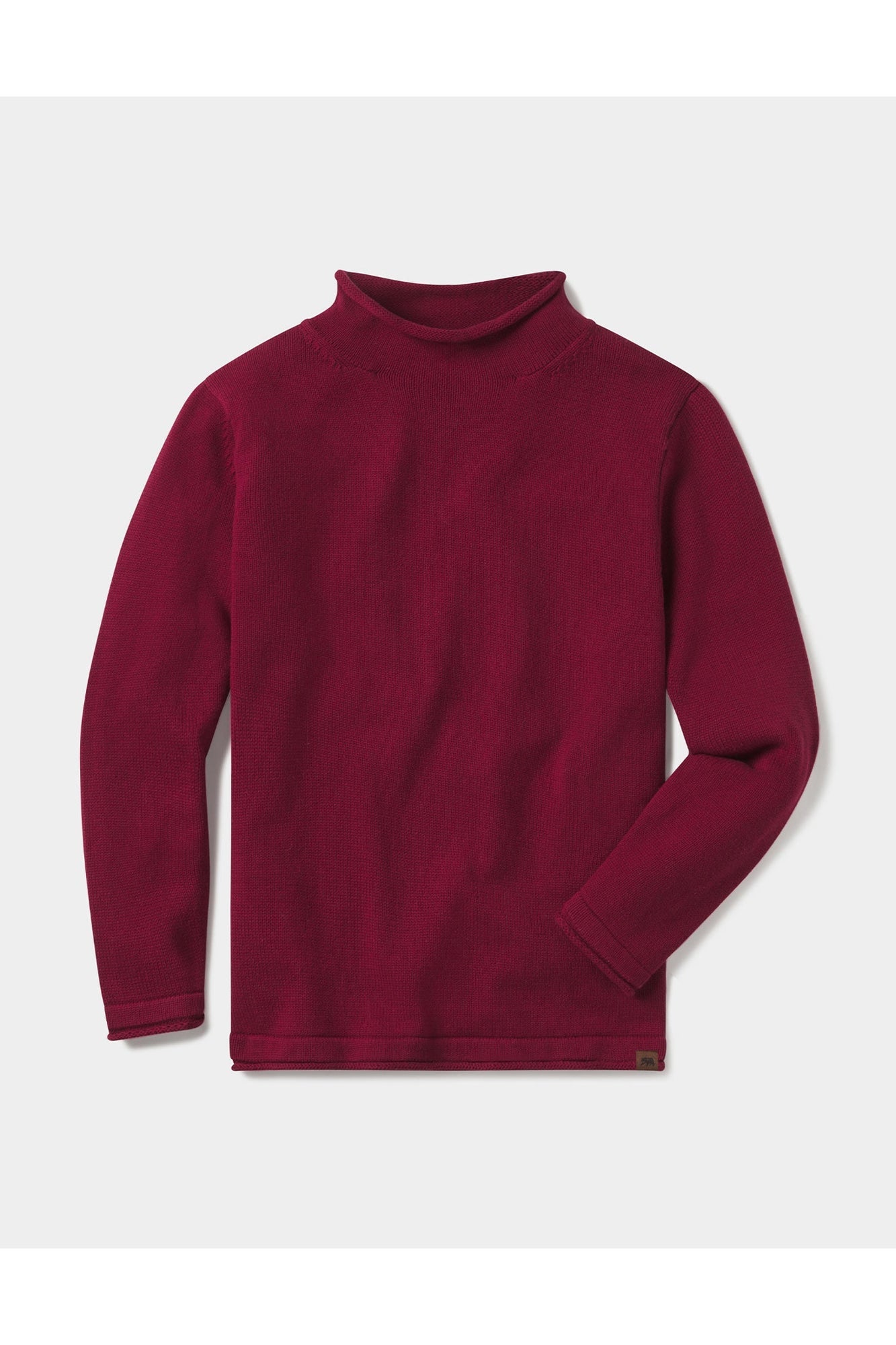 Men | Roll Neck Sweater | Wine