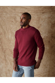 Men | Roll Neck Sweater | Wine